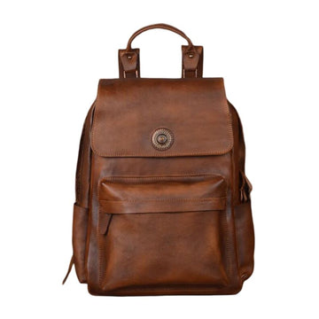 Leather Cowhide Travel Backpack